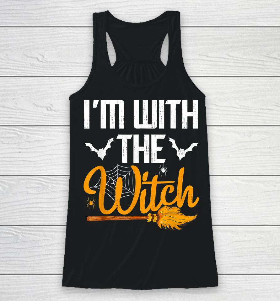 I'm With The Witch Halloween Racerback Tank