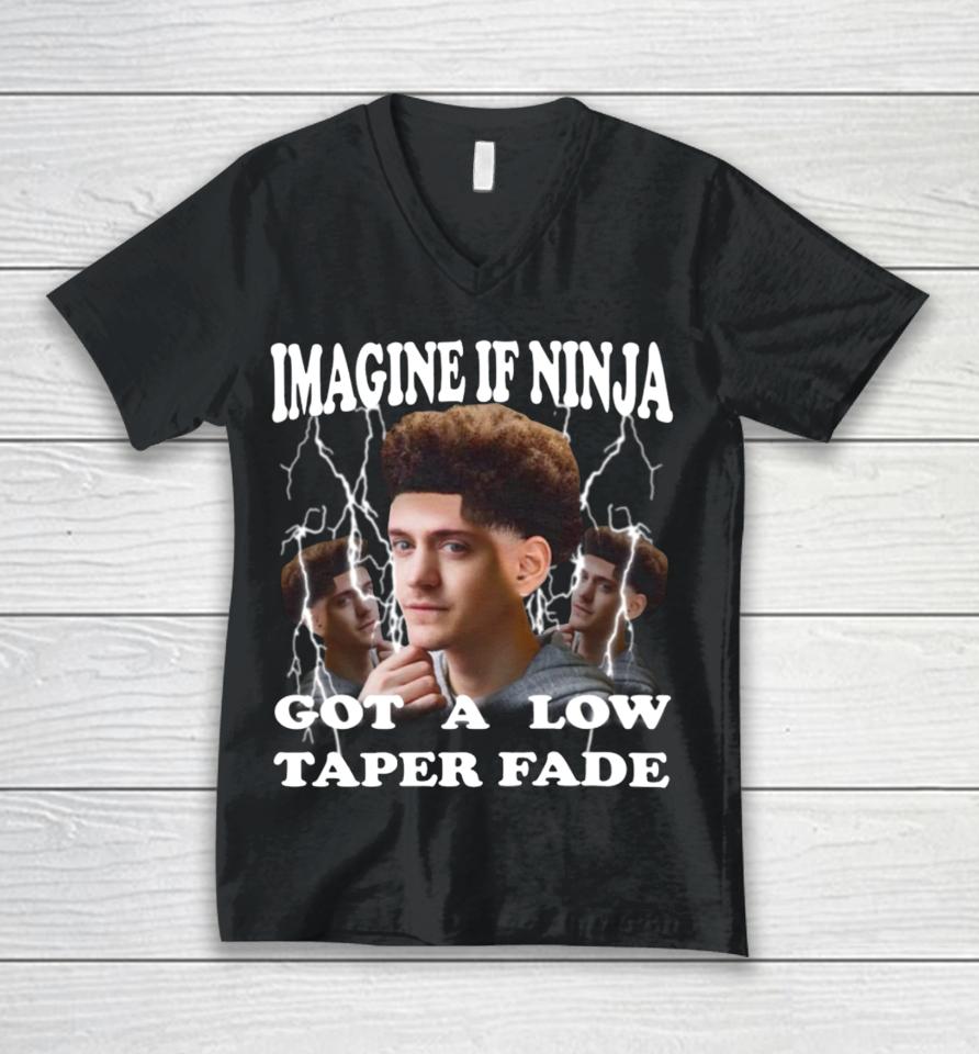 Imagine If Ninja Got A Low Taper Fade Unisex V-Neck T-Shirt