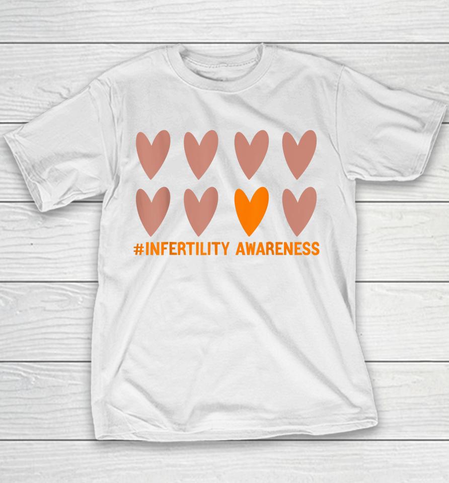 In April We Wear Orange Infertility Awareness Week Ivf Youth T-Shirt