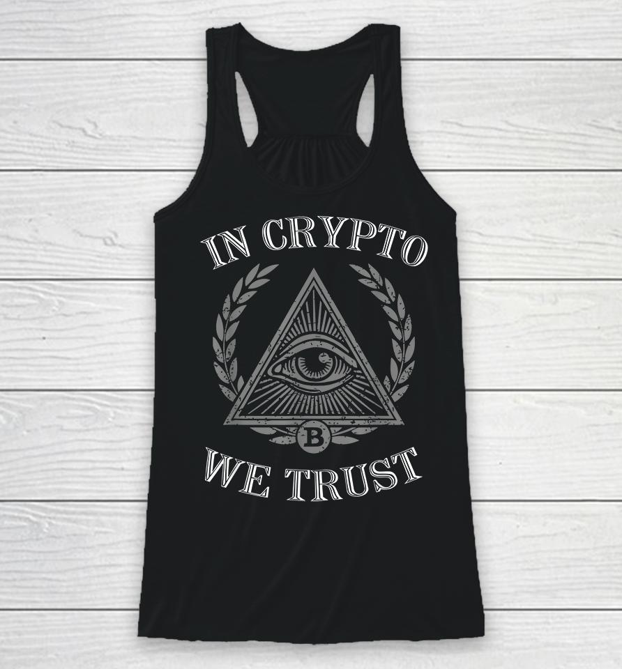 In Crypto We Trust Bitcoin Cryptocurrency Racerback Tank