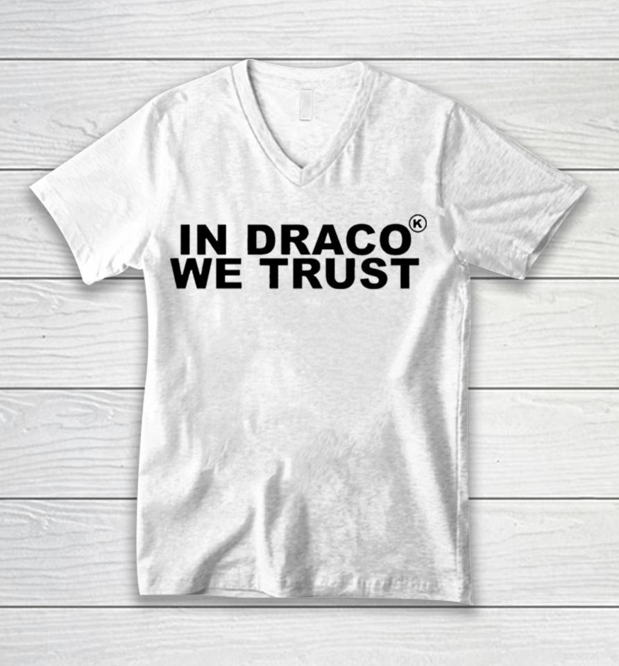 In Draco We Trust Unisex V-Neck T-Shirt