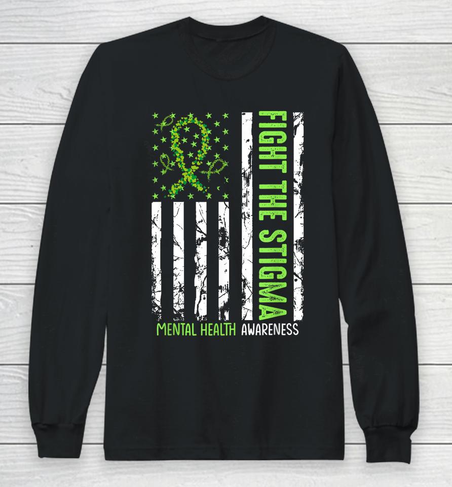 In May We Wear Green Mental Health Awareness Month Long Sleeve T-Shirt