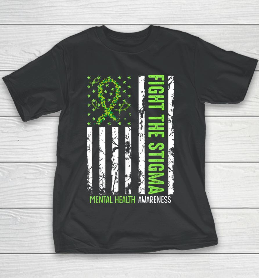 In May We Wear Green Mental Health Awareness Month Youth T-Shirt