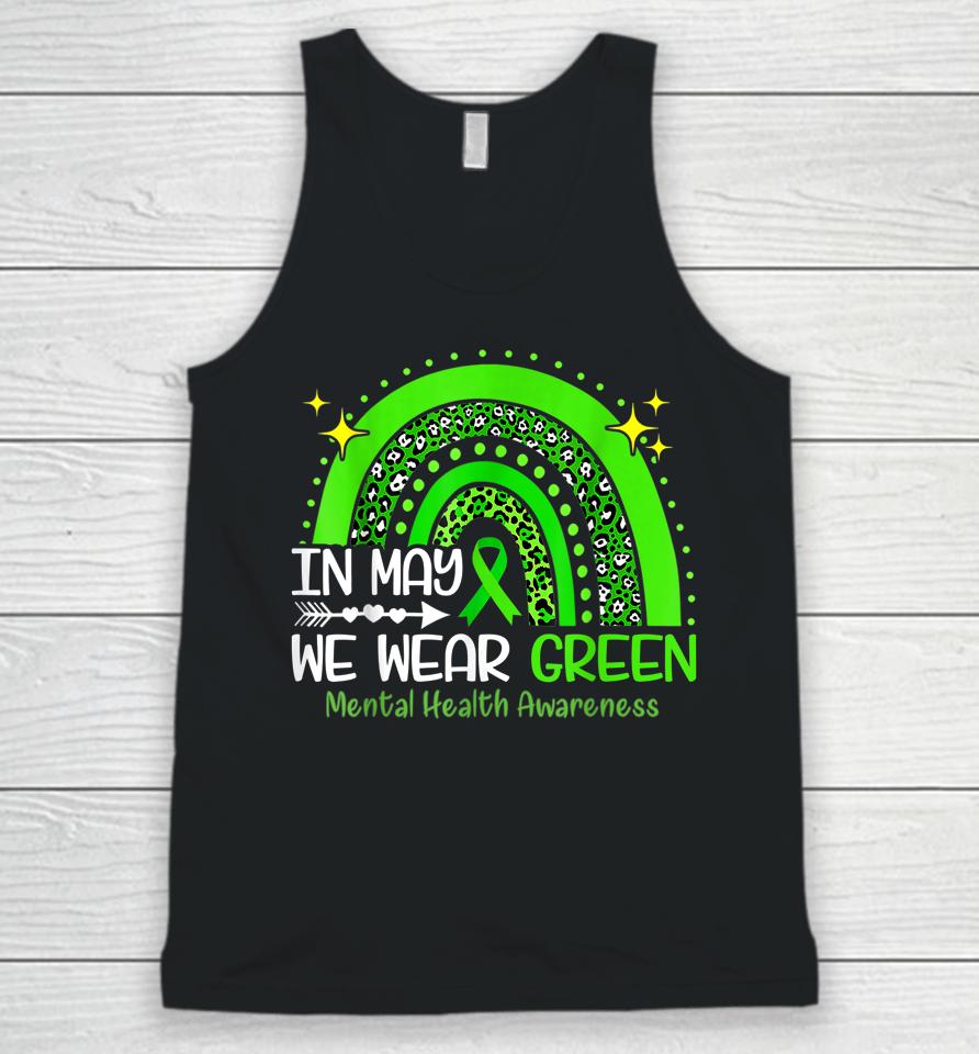 In May We Wear Green Mental Health Awareness Unisex Tank Top
