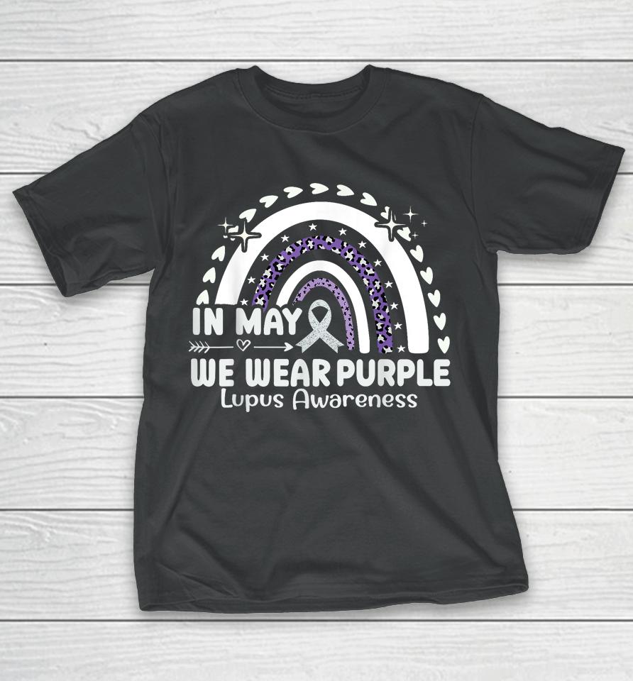 In May We Wear Purple Lupus Awareness Month Ribbon Women's T-Shirt