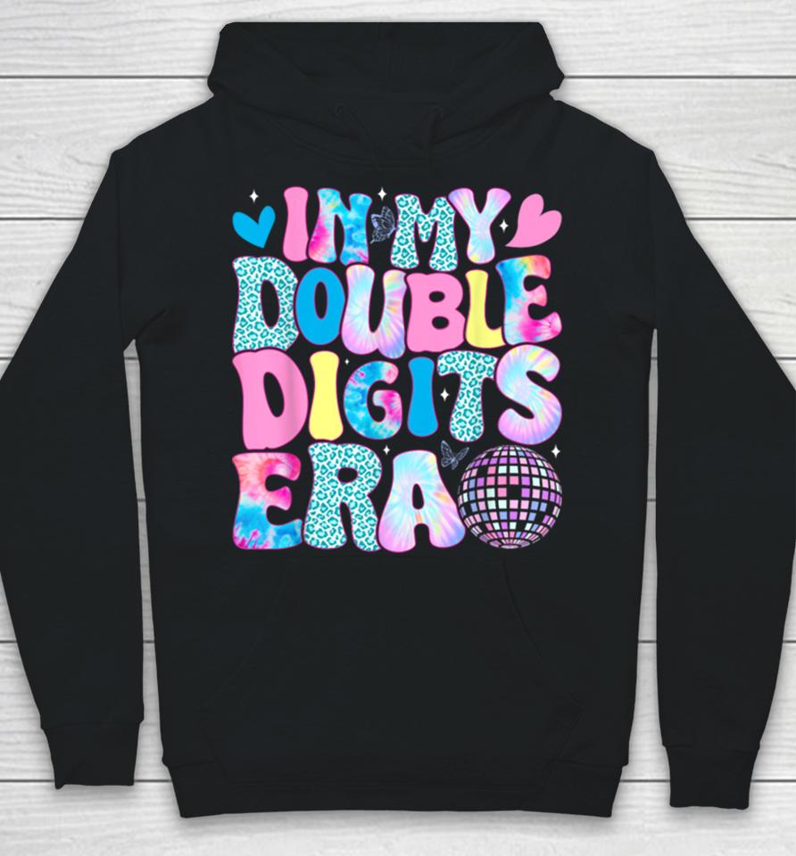 In My Double Digits Era Retro 10 Year Old 10Th Birthday Girl Hoodie