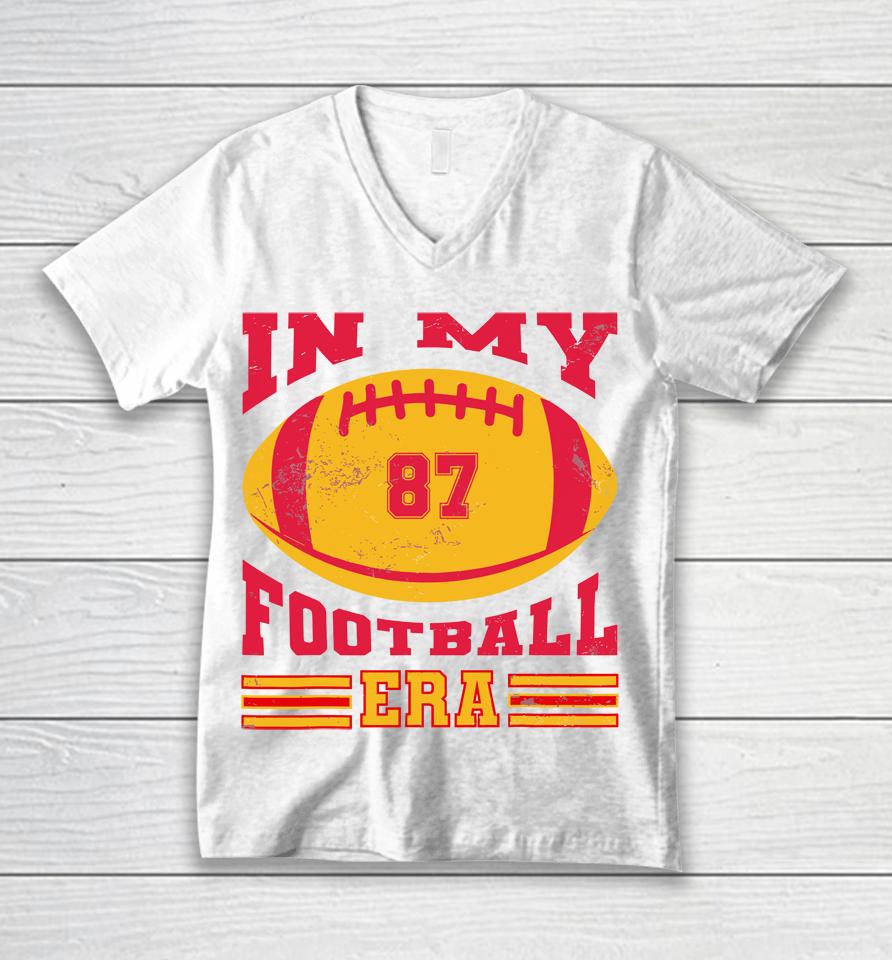 In My Football Era American Football Ball Unisex V-Neck T-Shirt