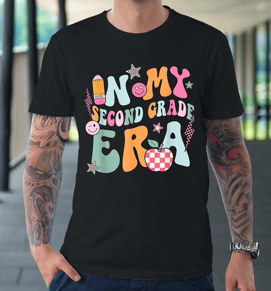 In My Second Grade Era Back To School Retro Groovy 2Nd Grade Premium T-Shirt