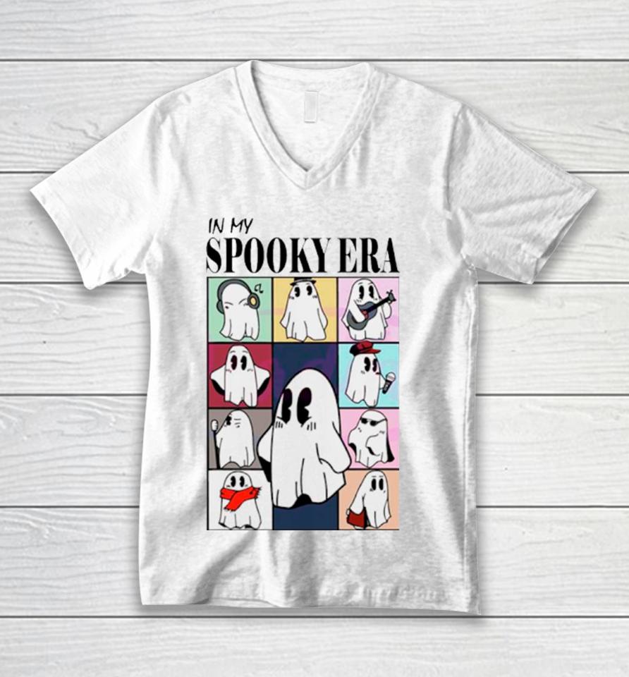 In My Spooky Era Cute Ghost Eras Tour Unisex V-Neck T-Shirt
