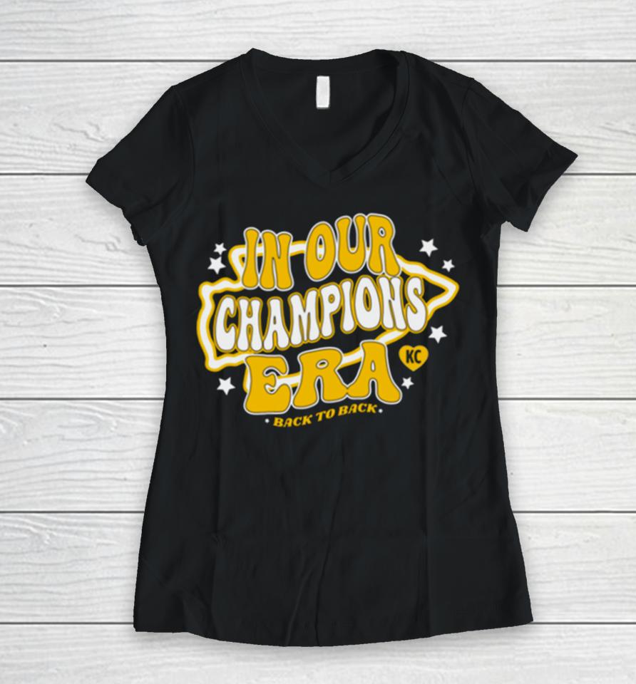 In Our Champions Era Kansas City Chiefs Football Nfl Women V-Neck T-Shirt