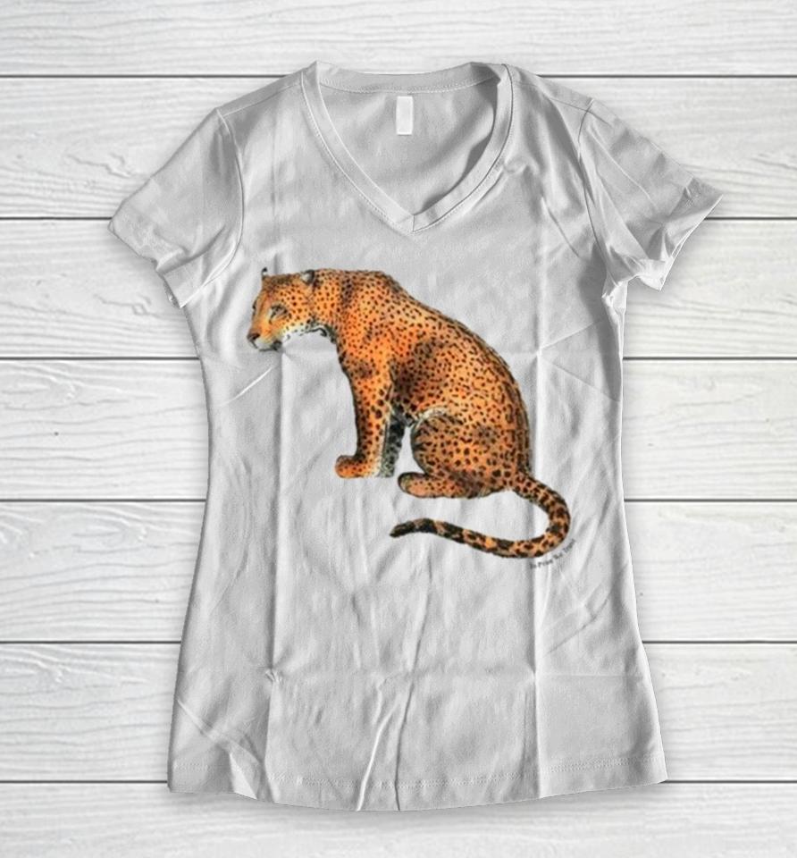 In Print We Trust Leopard Women V-Neck T-Shirt