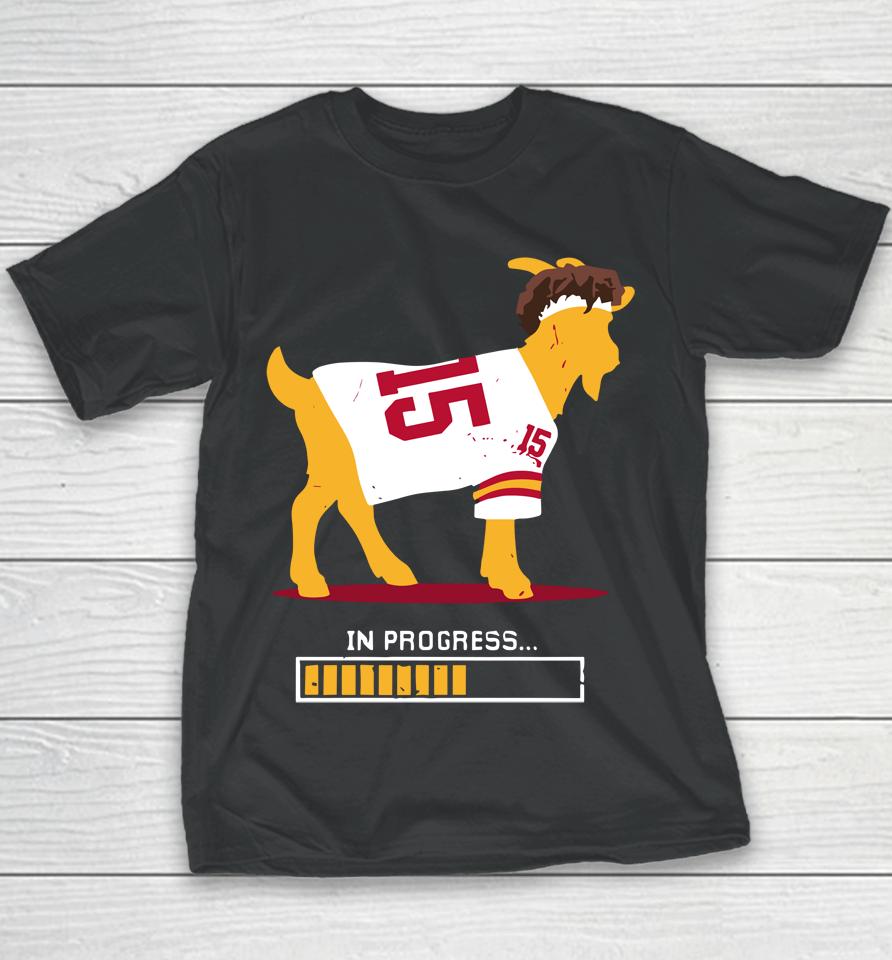 In Progress Patrick Mahomes Goat For Kansas City Youth T-Shirt