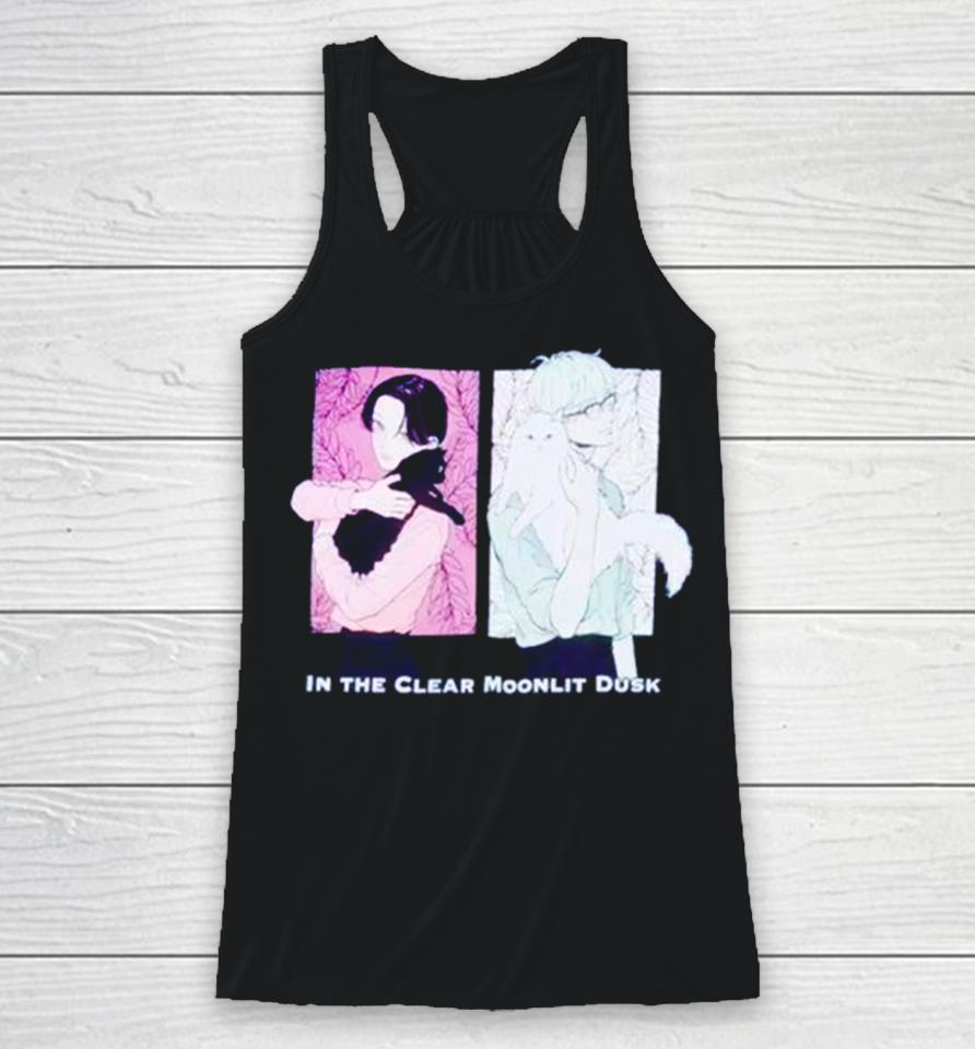 In The Clear Moonlit Dusk Cats Panel Racerback Tank