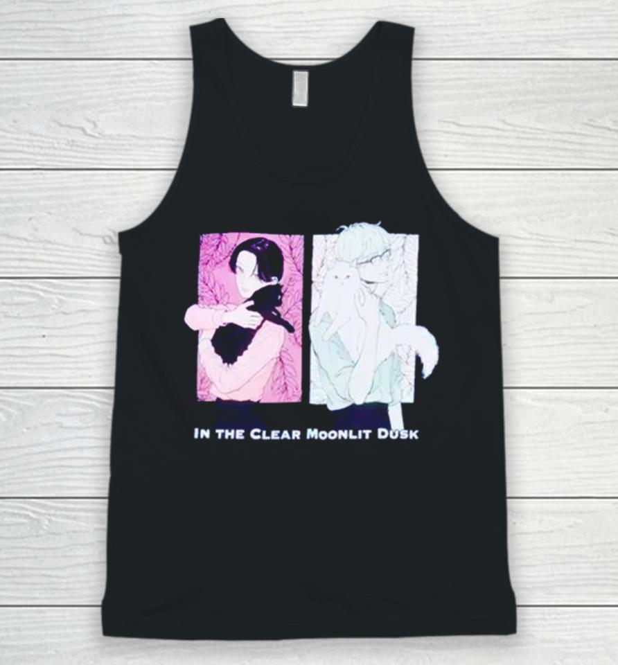 In The Clear Moonlit Dusk Cats Panel Unisex Tank Top
