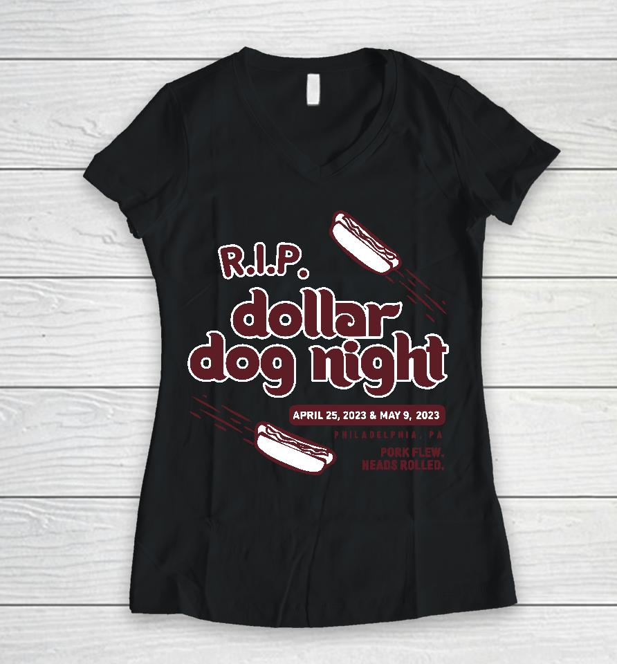 In The Clutch Dollar Dog Night Women V-Neck T-Shirt