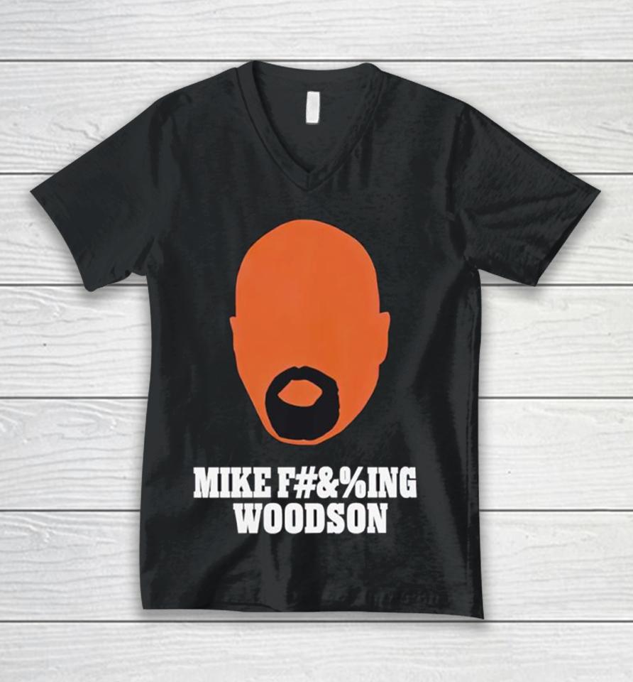 Indiana Basketball Mike Fcking Woodson Unisex V-Neck T-Shirt