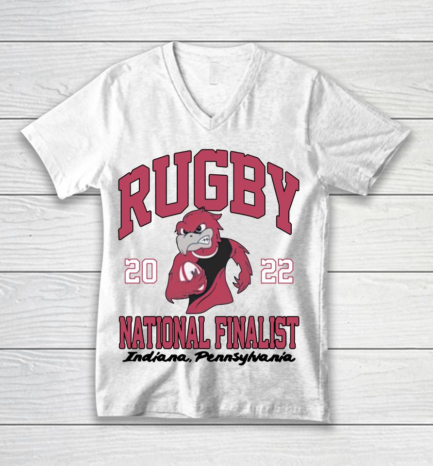 Indiana Hoosiers 2022 Rugby National Finalist Barstool Sports Unisex V-Neck T-Shirt