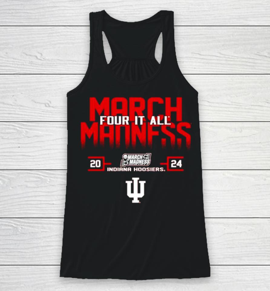 Indiana Hoosiers 2024 For It All March Madness Racerback Tank