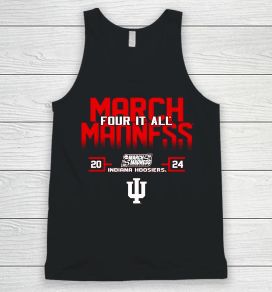 Indiana Hoosiers 2024 For It All March Madness Unisex Tank Top