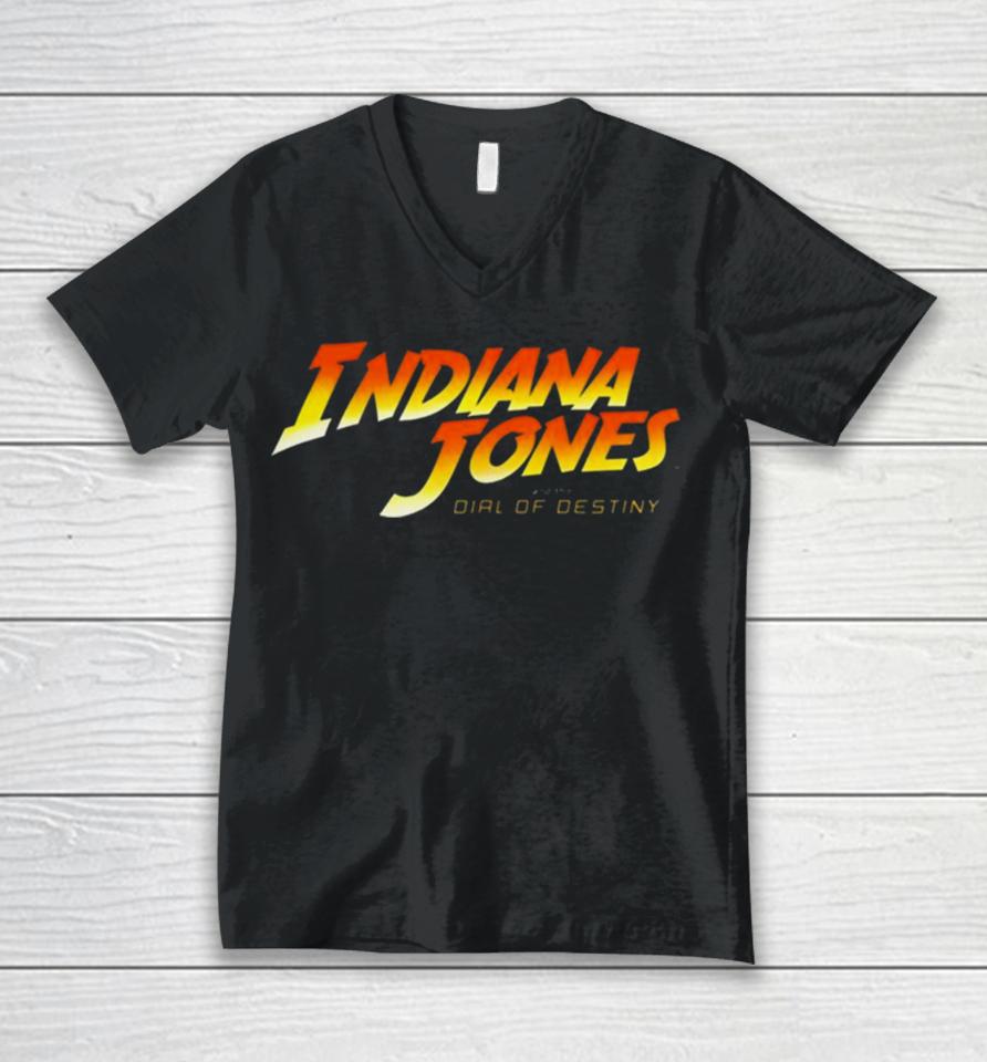 Indiana Jones And The Dial Of Destiny Logo Unisex V-Neck T-Shirt
