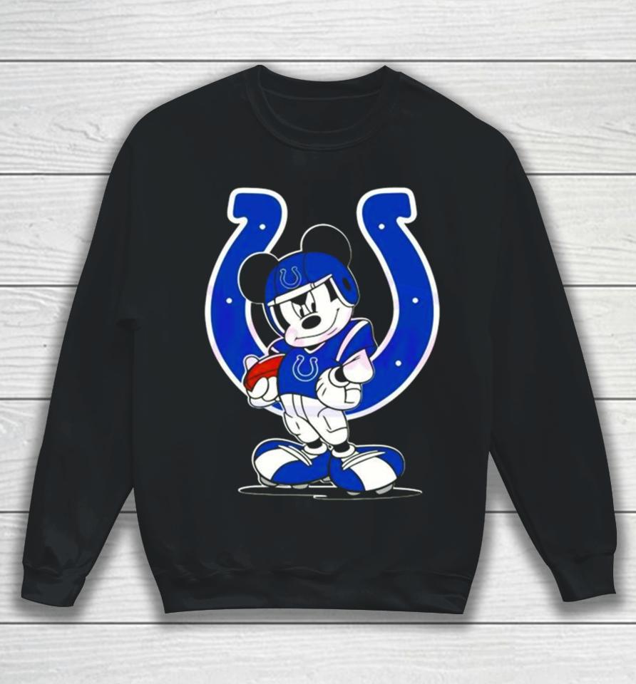 Indianapolis Colts Nfl Mickey Mouse Player 2024 Sweatshirt