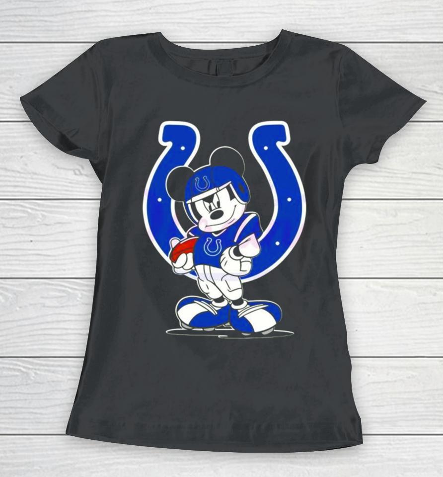 Indianapolis Colts Nfl Mickey Mouse Player 2024 Women T-Shirt