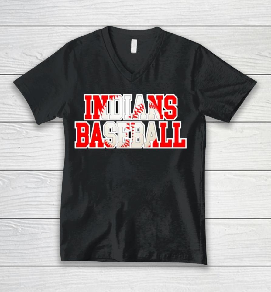 Indians Baseball Mlb Team Retro Unisex V-Neck T-Shirt