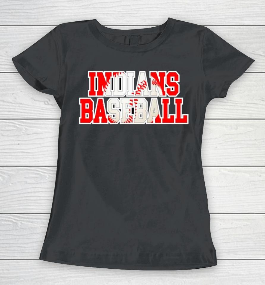 Indians Baseball Mlb Team Retro Women T-Shirt