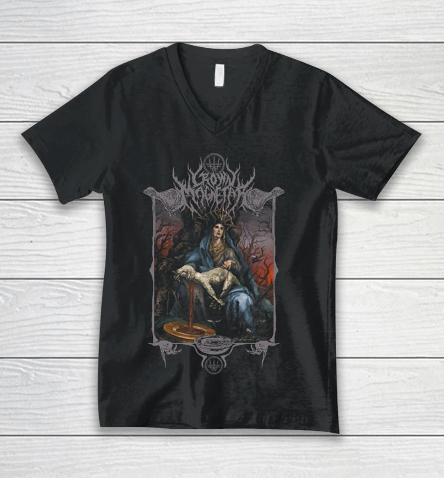 Indie Merch Store Shop Crown Magnetar “Alone In Death” Attractive Unisex V-Neck T-Shirt