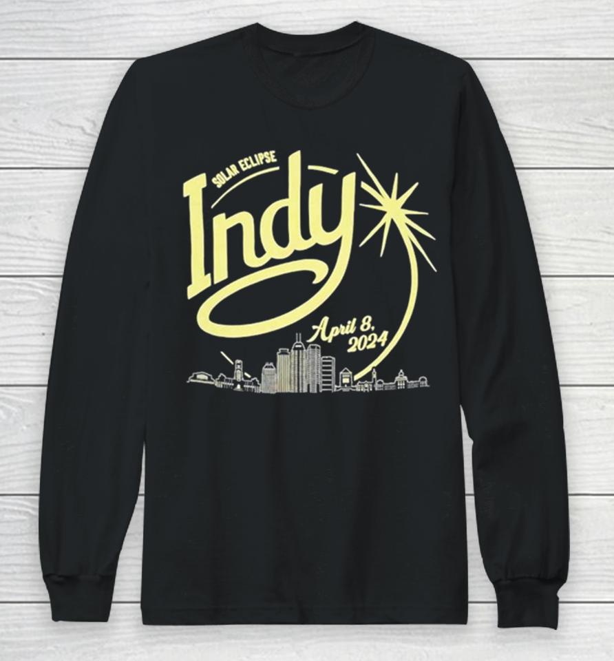 Indy Visit Indy Eclipse Commemorative April 8 2024 Long Sleeve T-Shirt