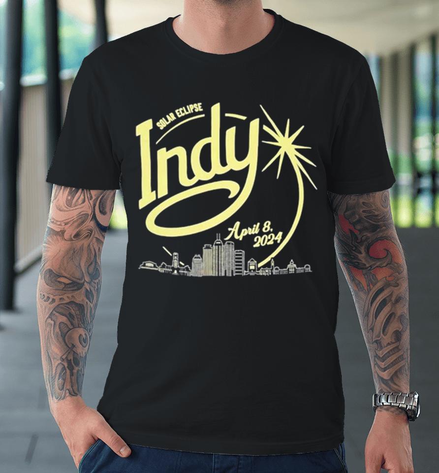 Indy Visit Indy Eclipse Commemorative April 8 2024 Premium T-Shirt