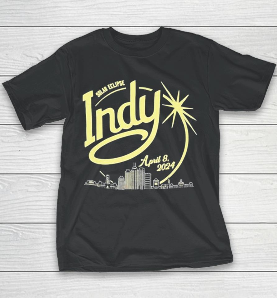 Indy Visit Indy Eclipse Commemorative April 8 2024 Youth T-Shirt