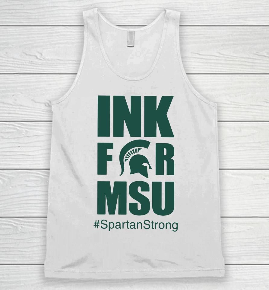 Ink Therapy Lansing Ink For Msu Spartanstrong Spartan Strong Unisex Tank Top