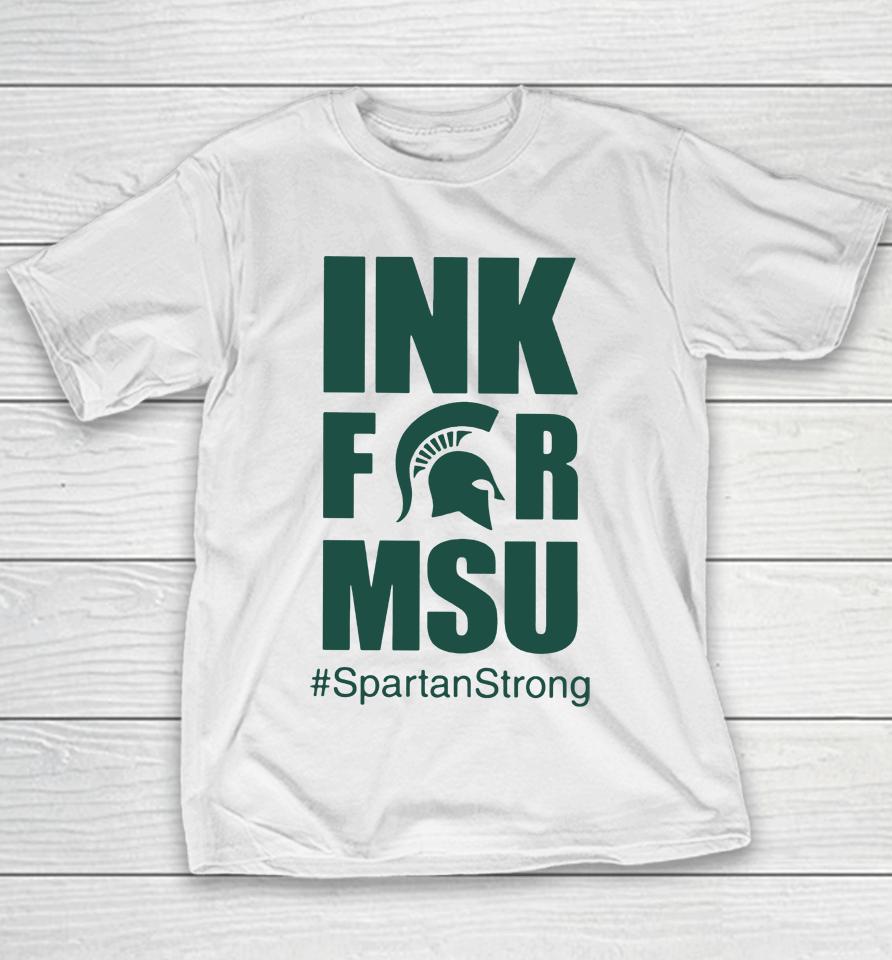 Ink Therapy Lansing Ink For Msu Spartanstrong Spartan Strong Youth T-Shirt