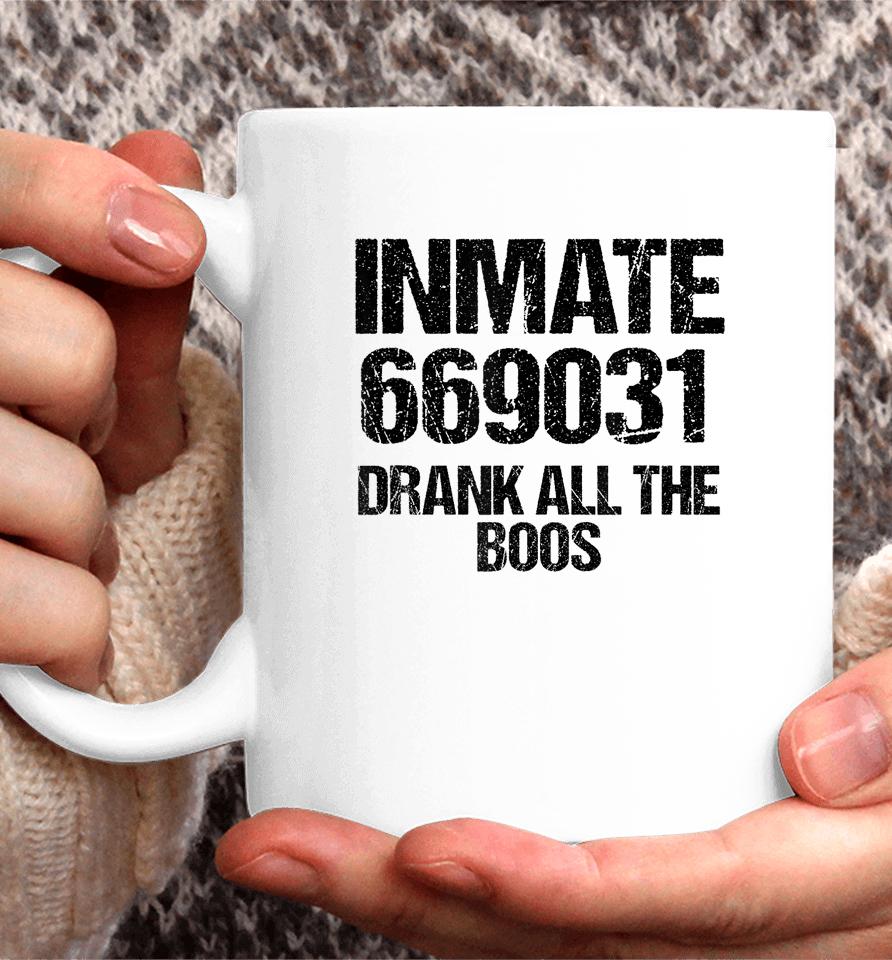 Inmate Halloween Costume Matching Drank All The Boos Coffee Mug
