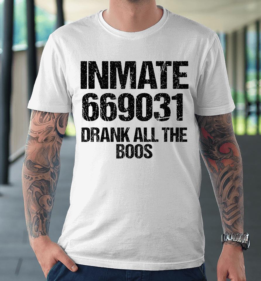 Inmate Halloween Costume Matching Drank All The Boos Premium T-Shirt