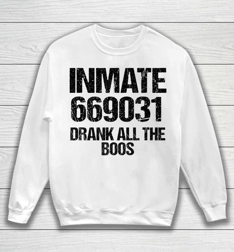 Inmate Halloween Costume Matching Drank All The Boos Sweatshirt