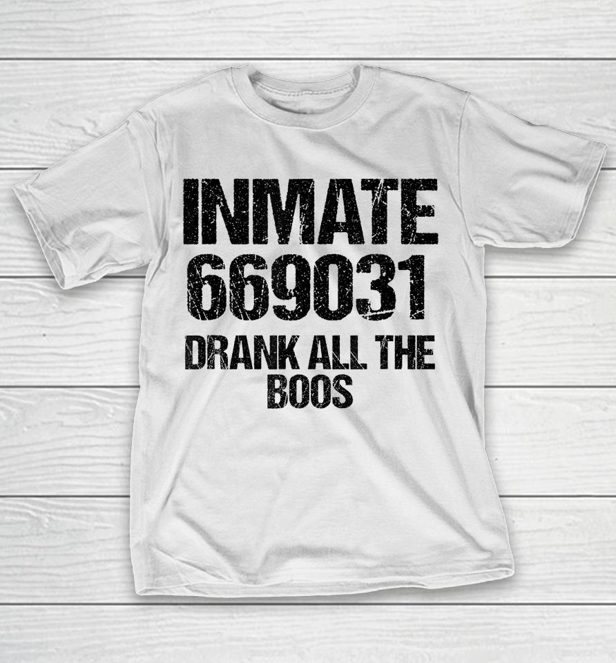 Inmate Halloween Costume Matching Drank All The Boos T-Shirt