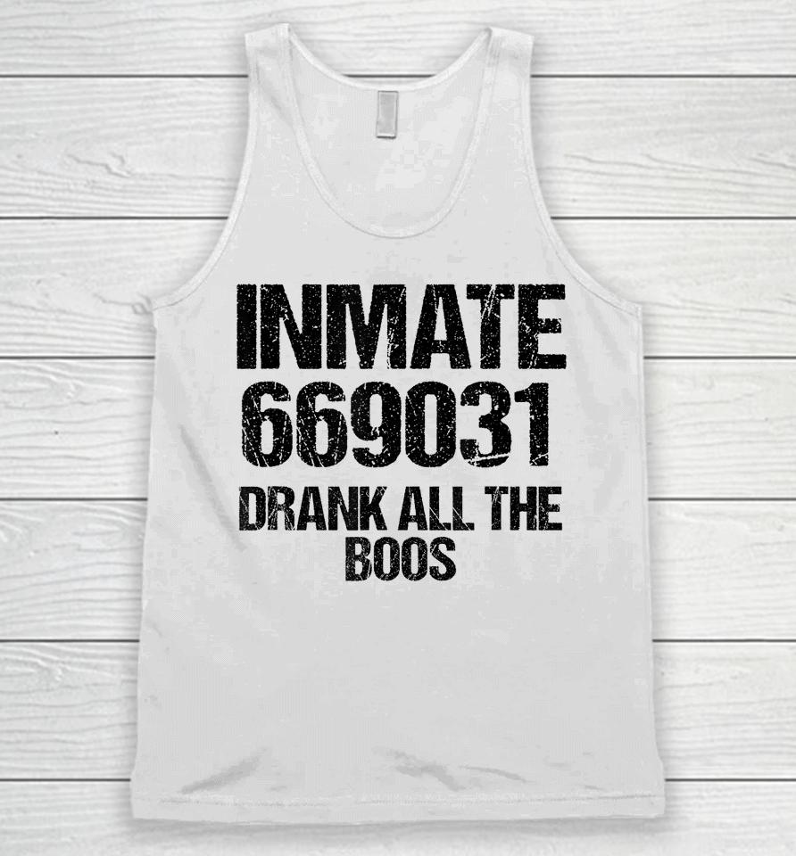 Inmate Halloween Costume Matching Drank All The Boos Unisex Tank Top