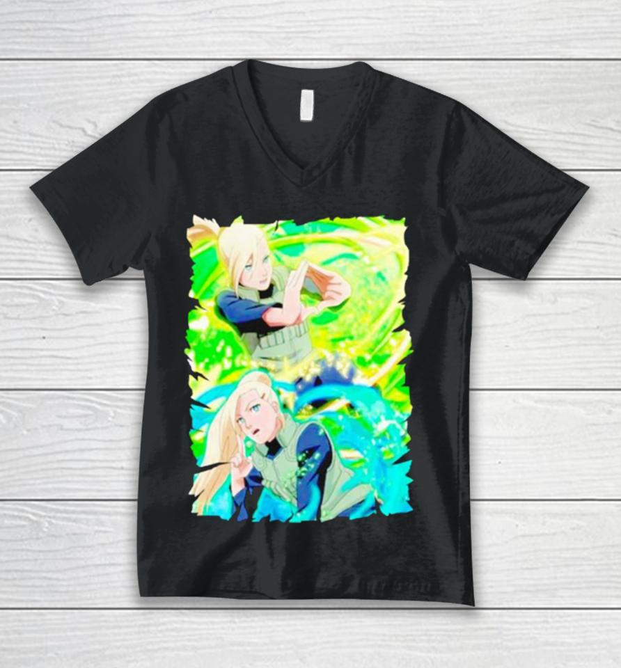 Ino Yamanaka Merch Vtg Anime Unisex V-Neck T-Shirt