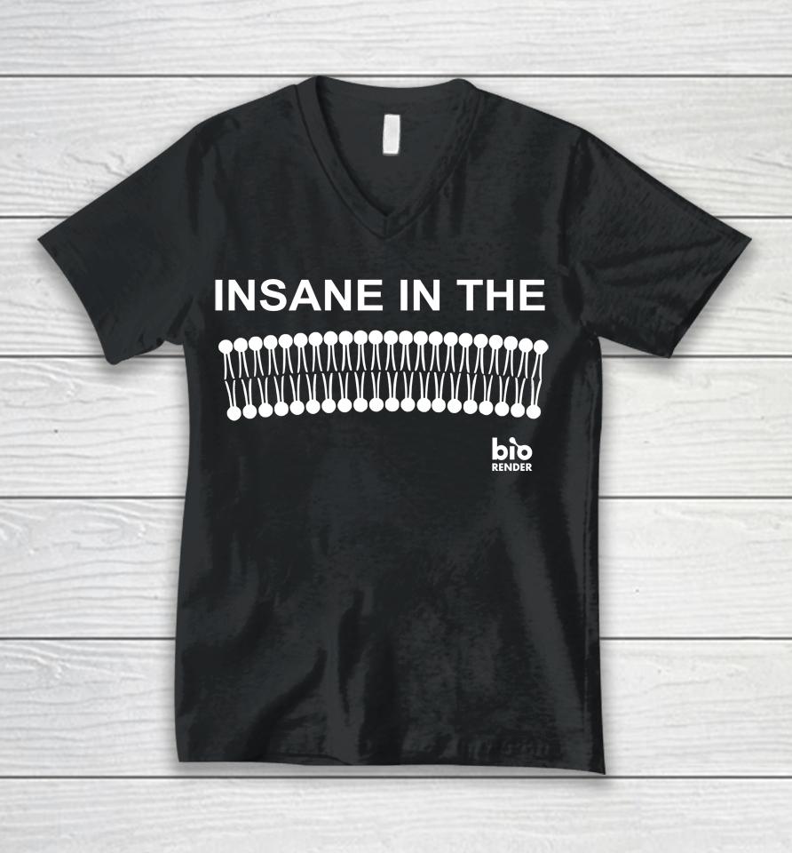 Insane In The Bio Render Unisex V-Neck T-Shirt