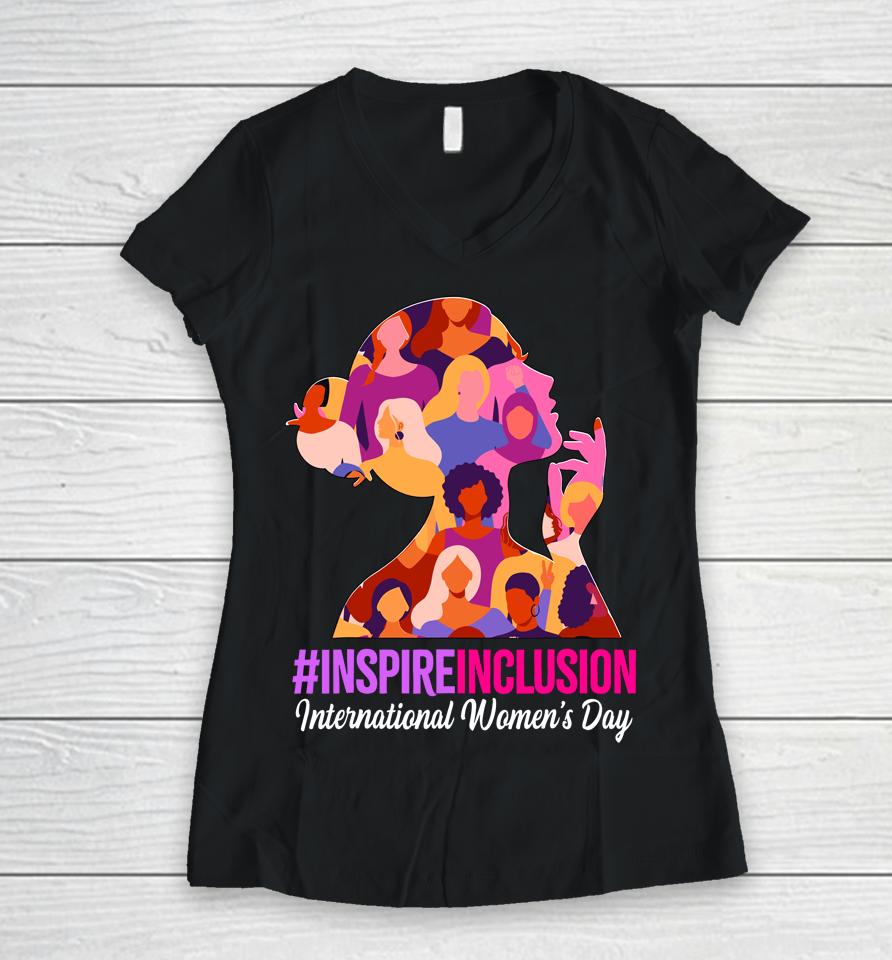 Inspire Inclusion International Women's Day 2024 Women V-Neck T-Shirt
