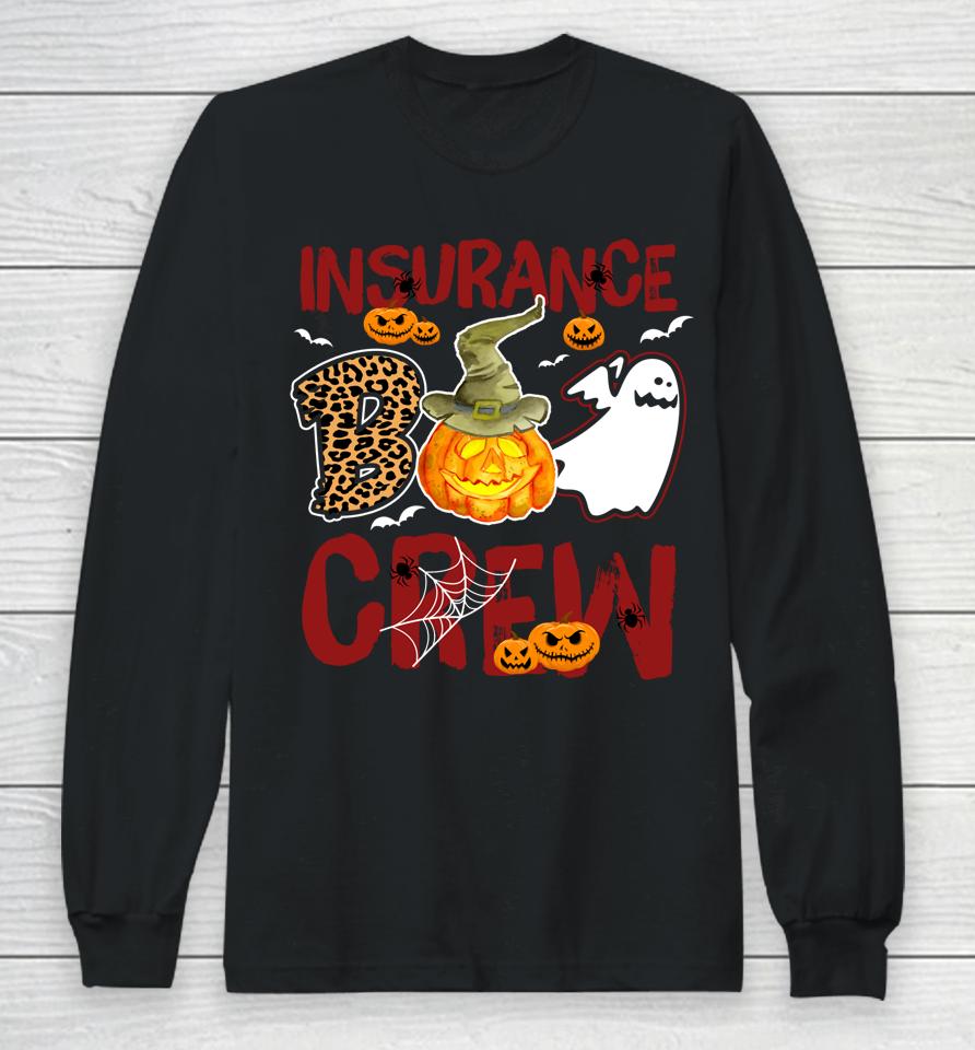 Insurance Boo Crew Halloween Insurance Agent Costume Long Sleeve T-Shirt