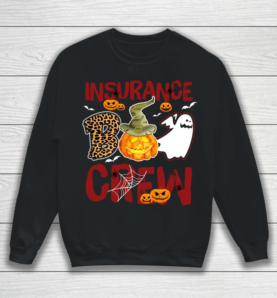 Insurance Boo Crew Halloween Insurance Agent Costume Sweatshirt