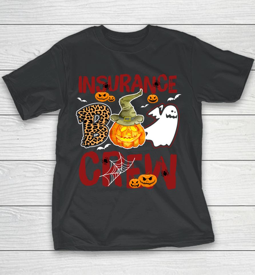 Insurance Boo Crew Halloween Insurance Agent Costume Youth T-Shirt
