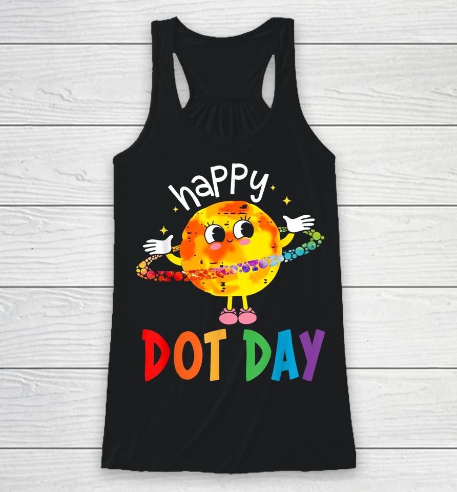 International Dot Day Kids Colorful Polka Dot Happy Dot Day Racerback Tank