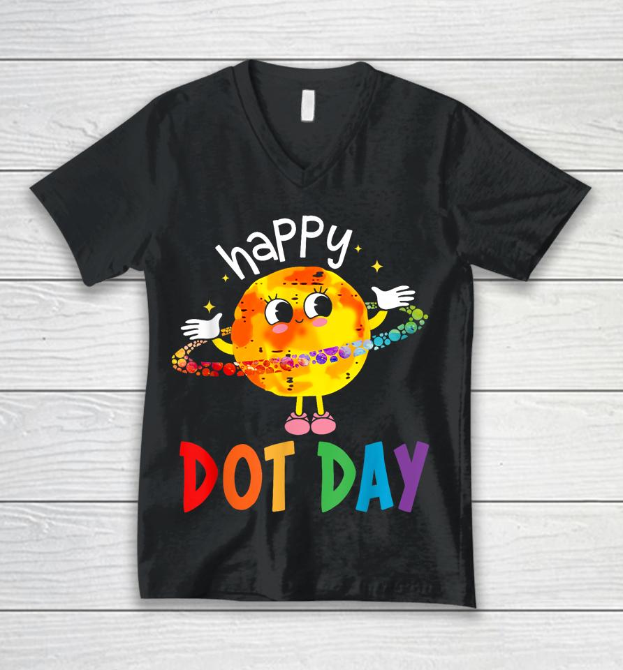 International Dot Day Kids Colorful Polka Dot Happy Dot Day Unisex V-Neck T-Shirt