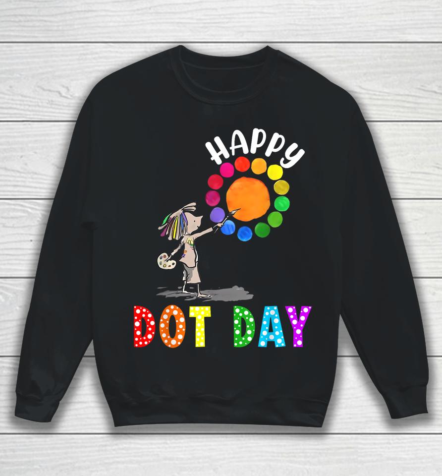 International Dot Day Kids Colorful Polka Dot Happy Dot Day Sweatshirt