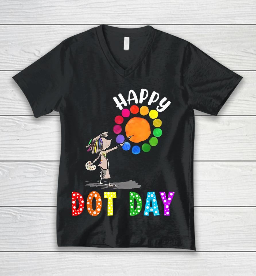 International Dot Day Kids Colorful Polka Dot Happy Dot Day Unisex V-Neck T-Shirt