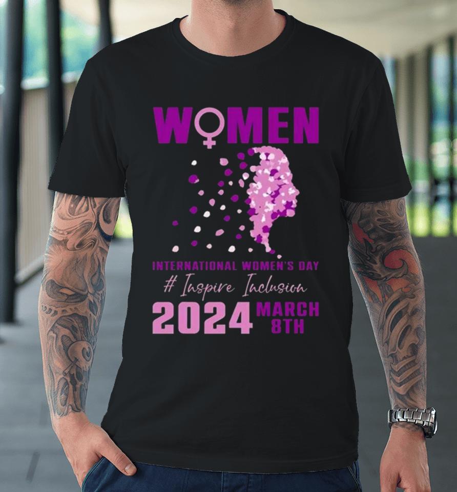 International Women Day 2024 Floral Woman Girl Silhouette Premium T-Shirt